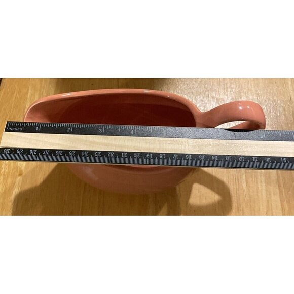 Mervyn’s Japan‎ Gravy Boat Bowl Salmon Pink Stoneware Vintage MCM Retro - Picture 4 of 5